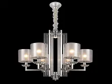 Люстра подвесная 4406+1/C chrome Newport прозрачная на 6 ламп, основание хром в стиле современный Люстра подвесная 4406+1/C chrome Newport прозрачная на 6 ламп, основание хром в стиле современный